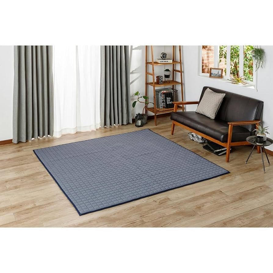 Amazon | カインズ(CAINZ) UDC ラグ ネイビー 幅185cm 奥行185cm